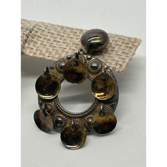 Vintage 830 Silver Norwegian Solje Willy Winnaess WW Filigree Earrings - Picture 6 of 6